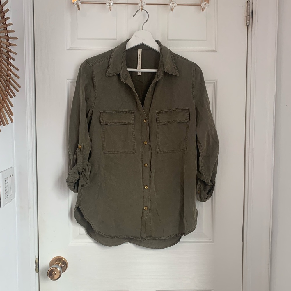 Babaton green utility shirt